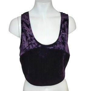 Band Of Gypsies Crushed Velvet Crop Top